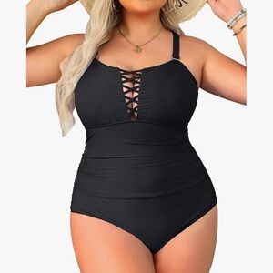 Yonique Women Plus Size One Piece Swimsuits Tummy Control Bathing Suits Size 18W